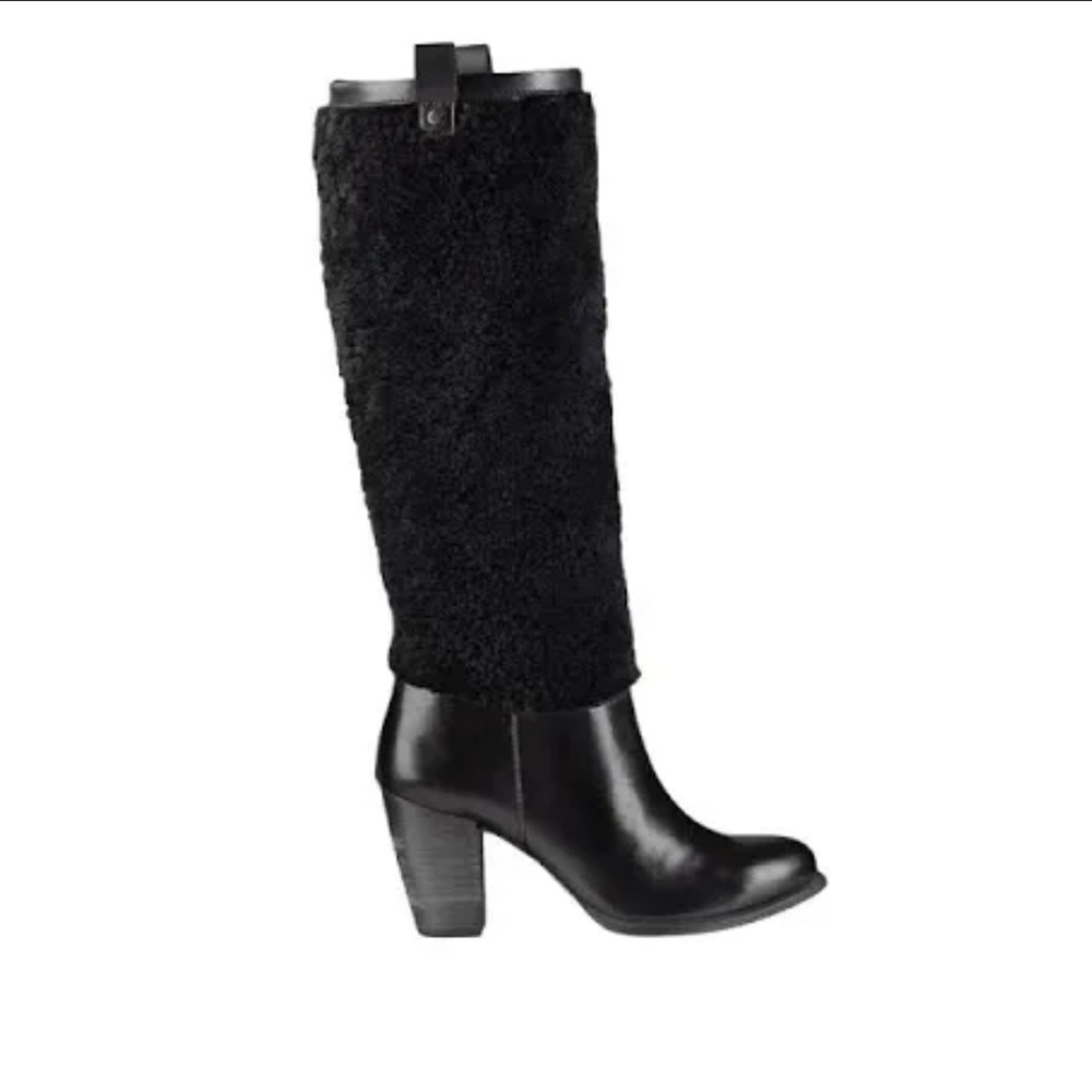 Ugg Australia Ava exposed fur heeled boots